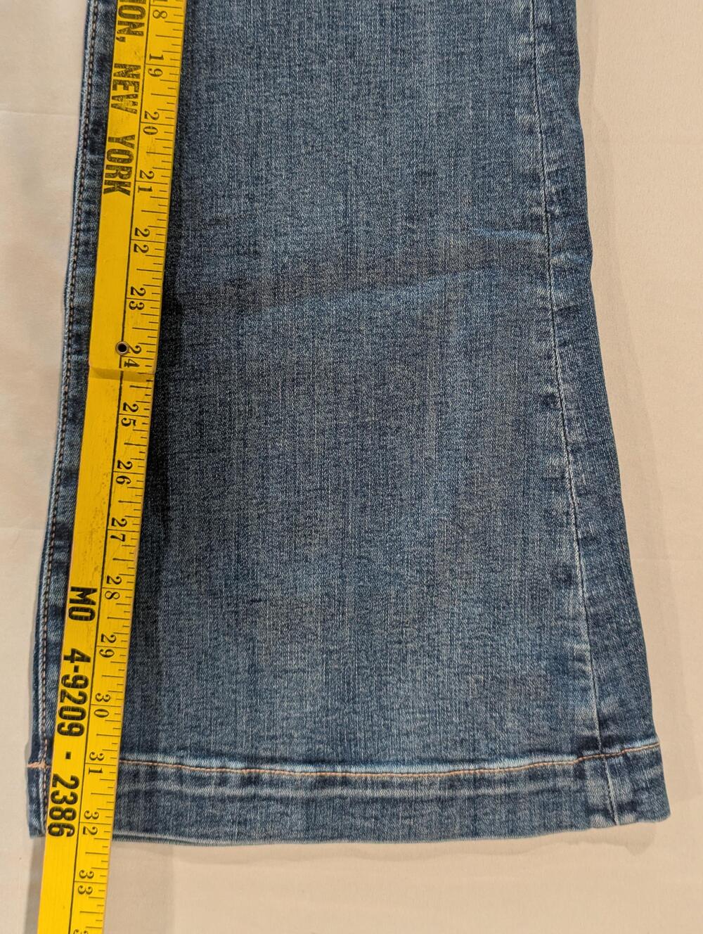 American Eagle Outfitters Jeans Womens 10 Long Blue Med Wash Super Hi-Rise Flare - Picture 7 of 11
